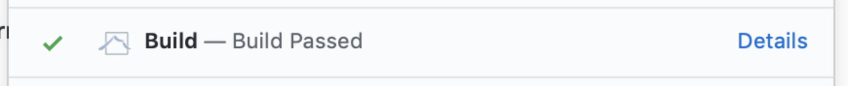 GitHub UI: Build status