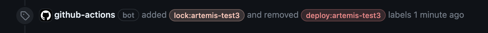 GitHub Actions UI: Deployment label is replaced by lock label